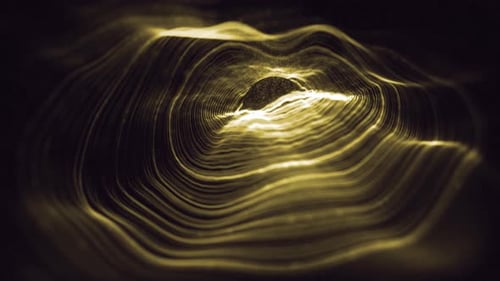 Abstract Glowing Wave Lines Motion Background