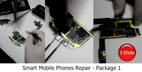 Repairing Cellphone Electronic Board in Workplace