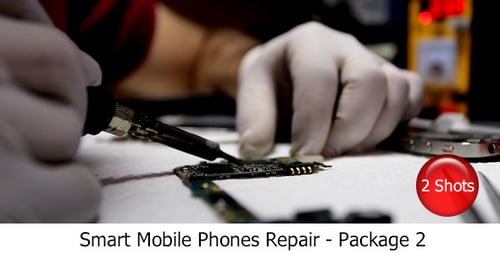 Close up of Circuit Board Repair with Soldering Iron