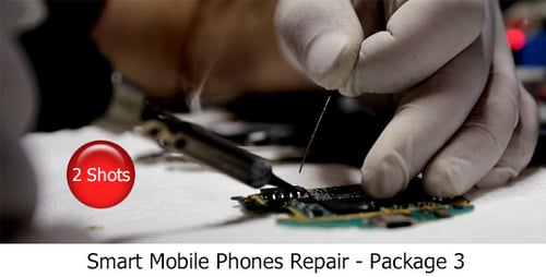 Close Up of Hands Soldering Circuit Board