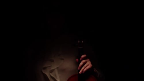 Violinist Plays Classical Music in Dramatic Lighting