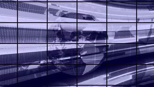 Futuristic Digital Globe Rotation for News Background