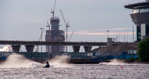 Fahrer auf dem Jetski