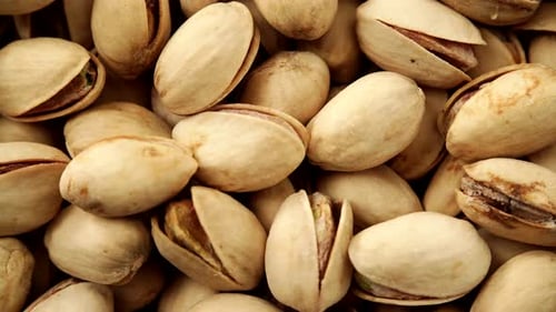 Close Up of Healthy Pistachios in Shells