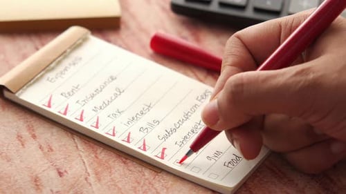 Check Mark on a Check Box on a Paper