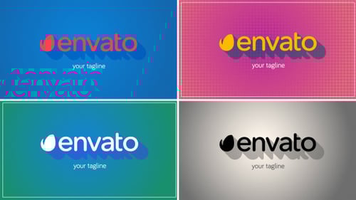 Long Shadow Retro Logo Intro