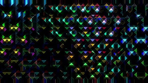 3D Abstract shining bright lines set wave, colorful, black background
