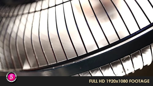 Electric Fan Blades Rotating in Motion