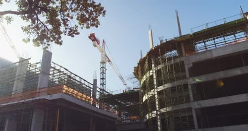 Vue du chantier du bâtiment