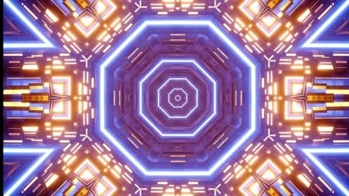 4K Neon Kaleidoscope Loop | Symmetrie | Abstrakter VJ-Hintergrund | Psychedelische Bewegung
