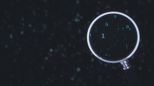 Digital Search With Magnify Over Internet 4k