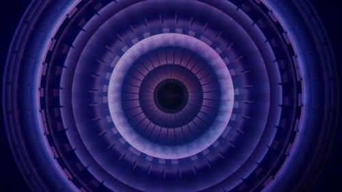 Futuristic Abstract Concentric Rings Energy Portal Background Loop