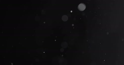 Abstract Particles and Dust on Black Background