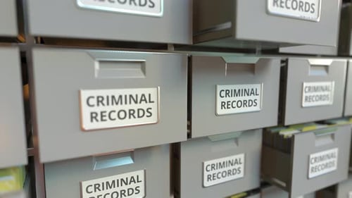 Animated Filing Cabinets with Criminal Records