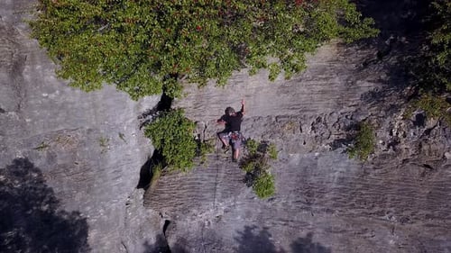 Climber on rock