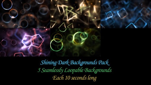 Dynamic Abstract Geometric Glowing Backgrounds Pack