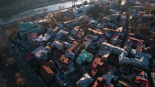 Sunrise Above The City Buildings