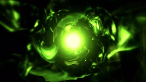 Effet de boule d'énergie toxique verte abstraite 4K 02