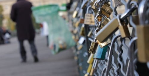 Bridge with Love Padlocks