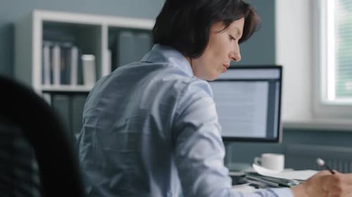 Back View of Office Worker