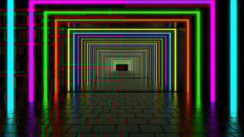 VJ Colorful Tunnel 4K
