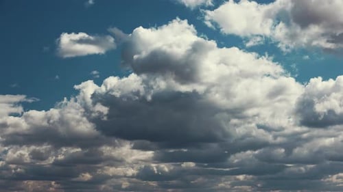 Beautiful Cloudy Dramatic Sky With Fluffy Clouds