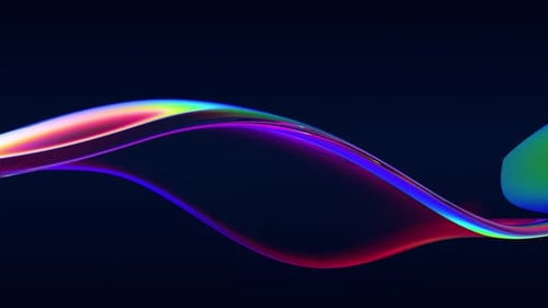 Abstract Shape with Rainbow Reflections Looped Animation
