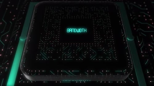 Futuristic Circuit Board Text Reveal Animation