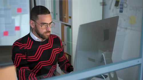 Man Working in Office