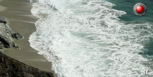 Ocean Waves and Rocky Coast