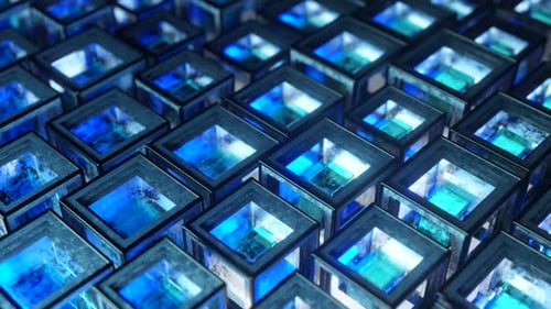 Abstract Background From Metal Cubes