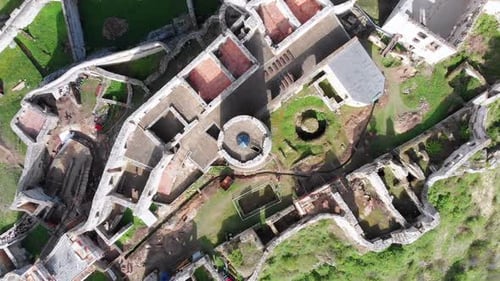 Aerial Drone View on Spis Castle. Slovakia. Ancient Castle, Spissky Hrad