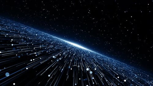 Futuristic Abstract Particle Trails Digital Technology Background