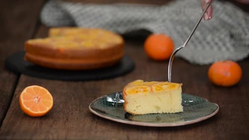 A Piece Of Tangerine Upside Down Cake