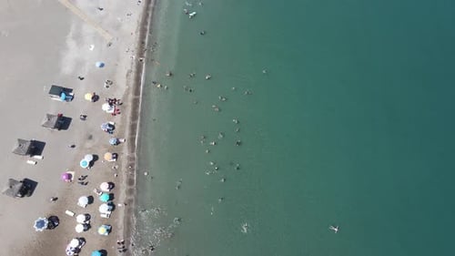 Strand Menschen Sonnenbaden Schwimmen Drohne