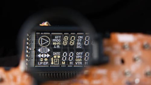 Écran LCD d'un magnétoscope classique 1435