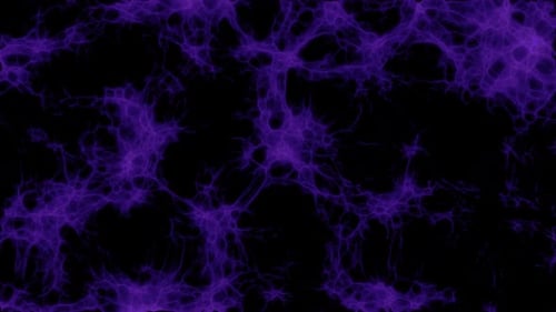 Abstract Purple Glowing Energy Network Motion Background