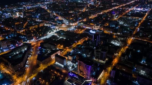 Night Hyperlapse of a Big City