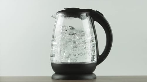 Clear Kettle Boiling Water