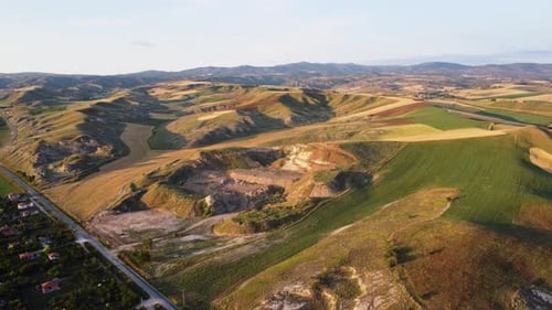 Aerial View of Farmland Landscape