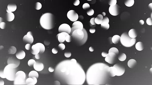 Abstract White Bokeh Circles Particle Background