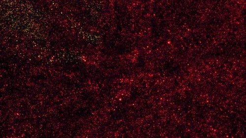 Abstract Red and Gold Shimmering Particles Loop Background