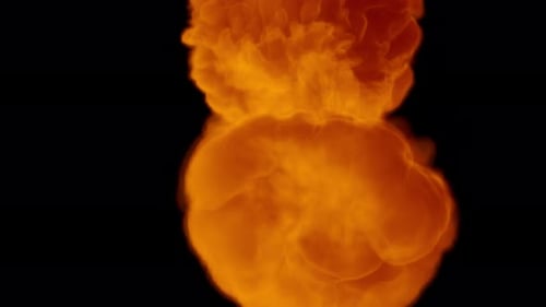 Expanding Abstract Fiery Smoke Cloud Effect