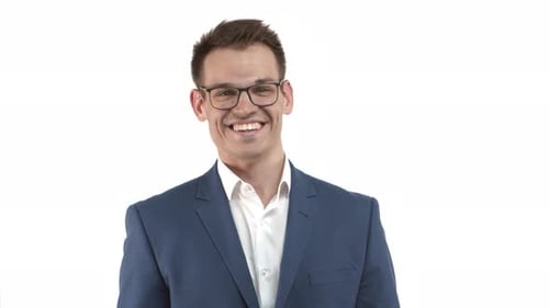 Smiling Man Wearing Suit Jacket