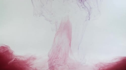 Liquid Colors Flowing Abstractly in White Space