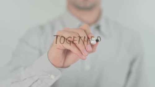 Writing Together on Glass with Marker