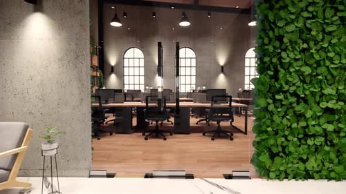 Interior Empty Modern Loft Office open space