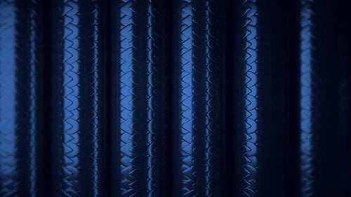Rolling 3d Pattern Tubes Blue