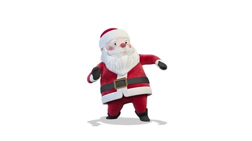 Dancing Santa Claus 3D Character Animation for Festive Celebrations