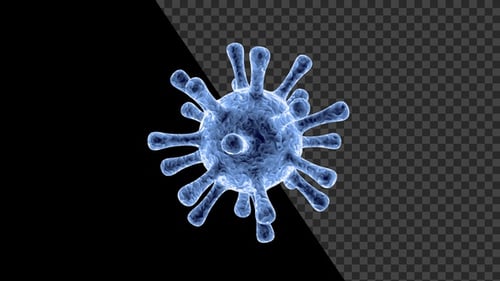 3D Rotating Virus Cell Animation